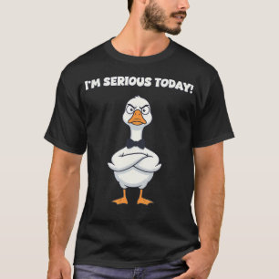 Camiseta Ganso Sério De Gravata-Borboleta Engraçado Tolo