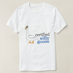 Camiseta Ganso Tolo Certificado Com Chapéu Adorável de Héli