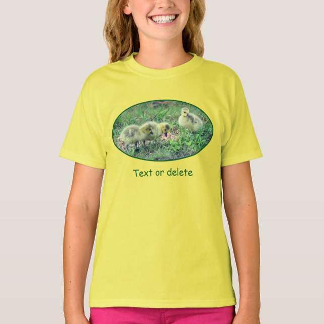 Camiseta Gansos-do-Canadá Bebês Personalizados Vida Selvage (Frente)