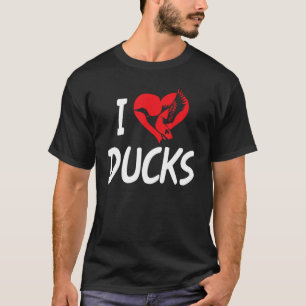 Camiseta Gansos Mallard Quack Amor Duque Coração Duque Duch