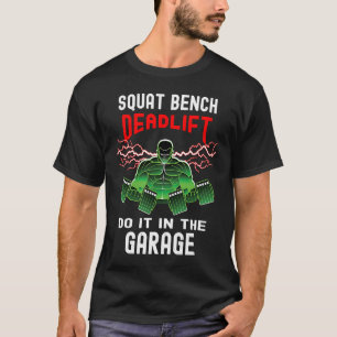 Camiseta Garage Gym Squat Bench Entalhe