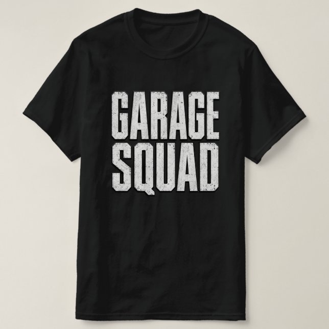 Camiseta Garage Squad, Presente para Mecânico (Frente do Design)