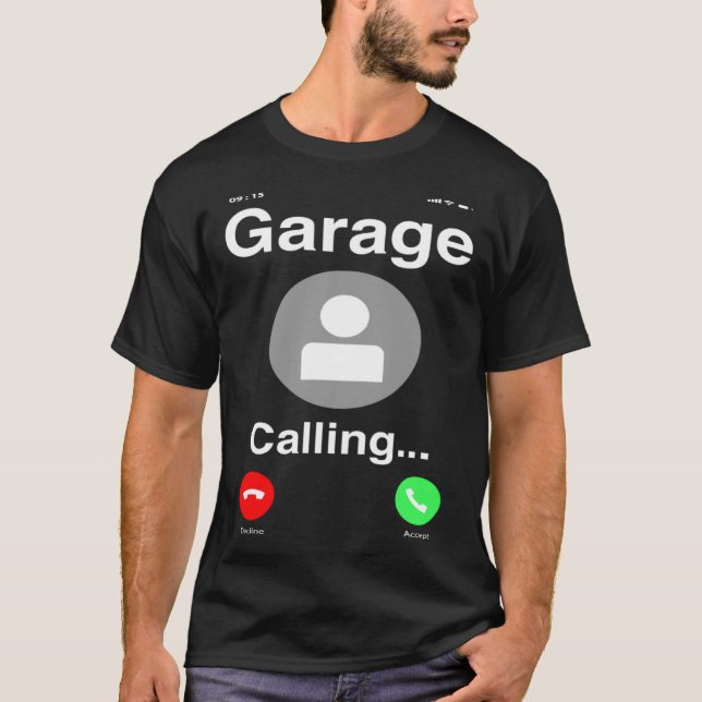 Camiseta Garagem Chama Mecânico Automático Do Carro (Frente)