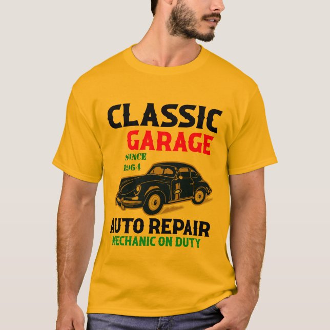 Camiseta garagem clássica (Frente)