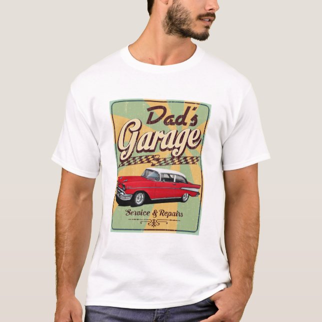Camiseta Garagem de Ar da Bel do Retro do pai (Frente)