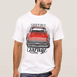 Camiseta Garagem de Automóveis Clássicos Retroativos do NOM