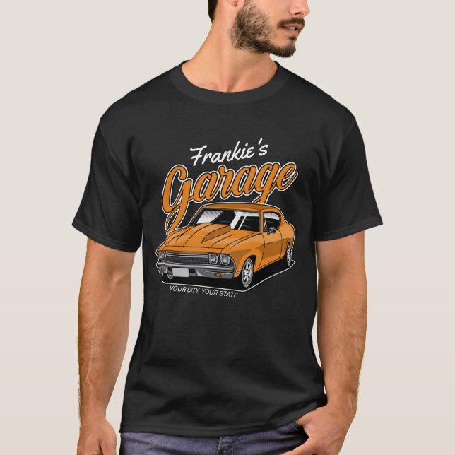 Camiseta Garagem de Carro Muscle Clássico Personalizado 196 (Frente)