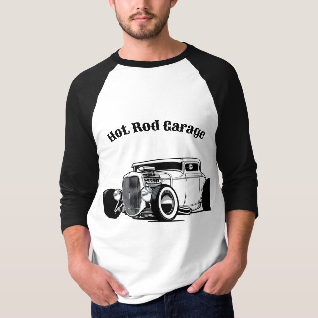 Camiseta Garagem de Hot Rod (Frente)
