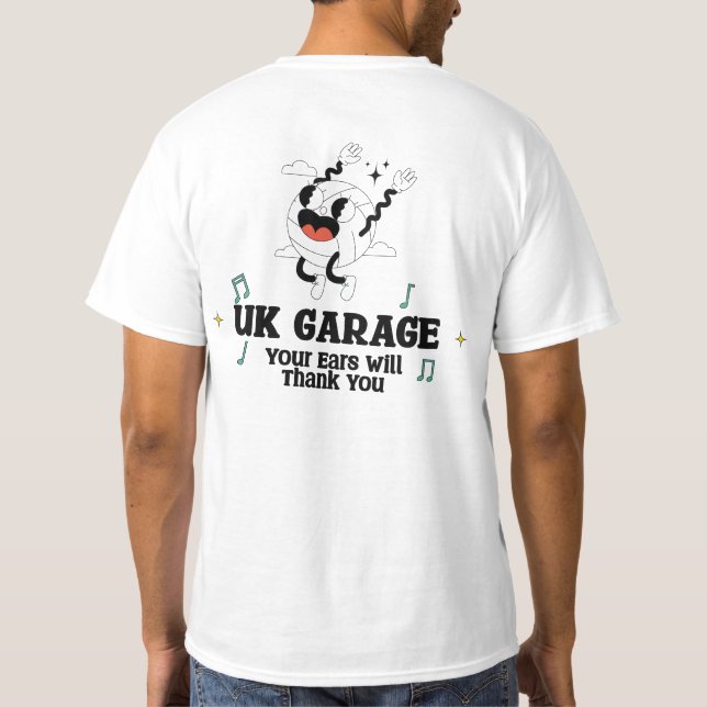 Camiseta Garagem do Reino Unido Os Vossos Ouvidos Agradam-L (Verso)