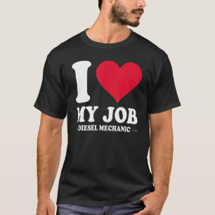Camiseta Garagem Eu Amo Meu Trabalho Mecânico Diesel Com Co