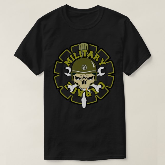 Camiseta Garagem militar 1 (Frente do Design)