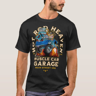 Camiseta Garagem Muscular do Céu Quente dos EUA Carro Cláss