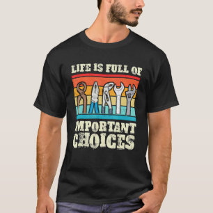 Camiseta Garagem Vintage A Vida É Cheia De Mecânica De Home