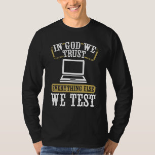 Camiseta Garantia de Qualidade Engenharia de QA Teste de Có