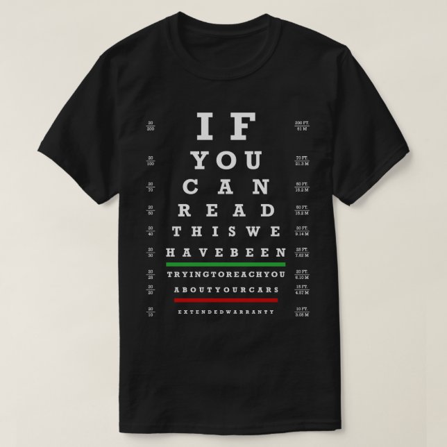 Camiseta Garantia Snellen (Frente do Design)