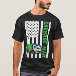 Camiseta Garbage Man US Flag Garbage Truck