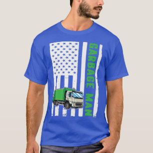 Camiseta Garbage Man US Flag Garbage Truck