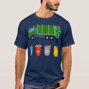 Camiseta Garbage recycling trash truck girls and boys