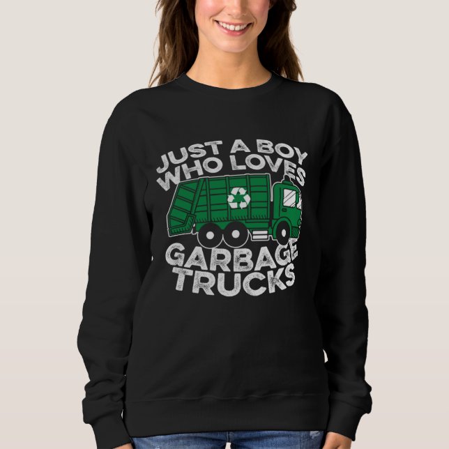 Camiseta Garbage Truck  Driver Just A Boy Who Loves Garbage (Frente)
