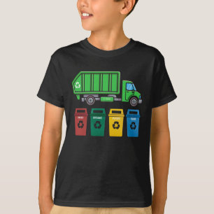 Camiseta Garbage Truck Kids Reciclagem Caminhão