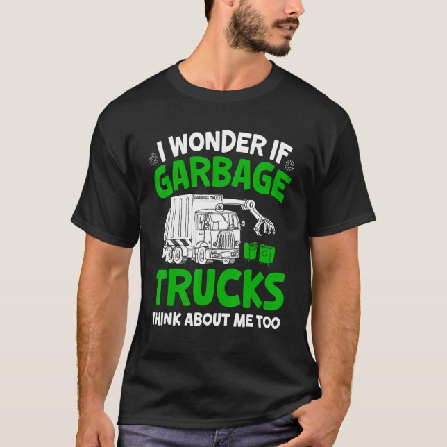Camiseta Garbage Trucks Trash Truck For Kids Boys Mens Wome (Frente)