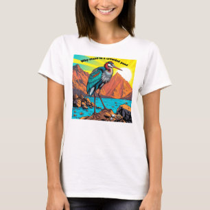 Camiseta Garça junto à Água
