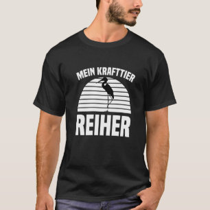 Camiseta Garça Poder Animal Garça Acampamento Grou Peixe Ma