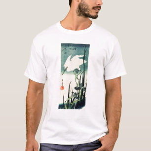 Camiseta Garça-real e íris brancas