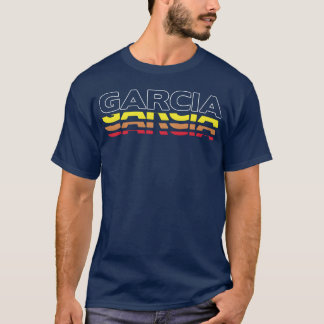 Camiseta Garcia Primeiro Nome Divertido Vintage Pôr do Sol
