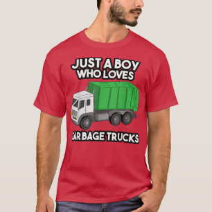 Camiseta Garçom do Caminhão Sorrindo do Lixo Dustc do Dia d