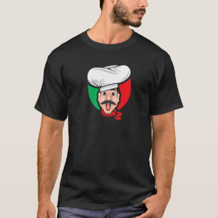 Camiseta Garçom italiano de chef Itália Comida de pizzaria