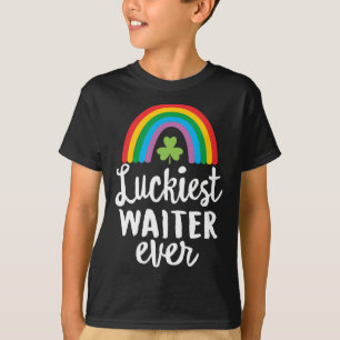 Camiseta Garçom Mais Sortudo Já Dia de São Patrício Shamroc