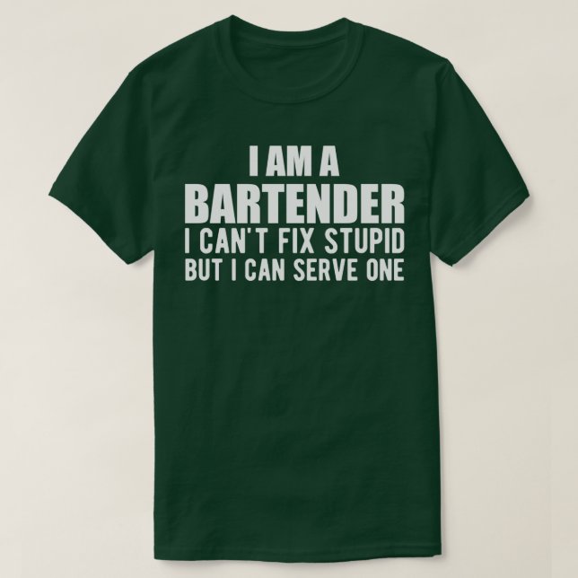 Camiseta Garçom, sou barman, posso consertar 27t. (Frente do Design)
