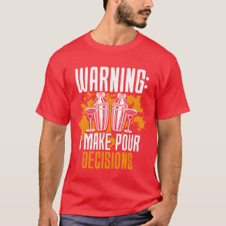 Camiseta Garçon Garçom Eu Tomo Decisões de Serviço garota
