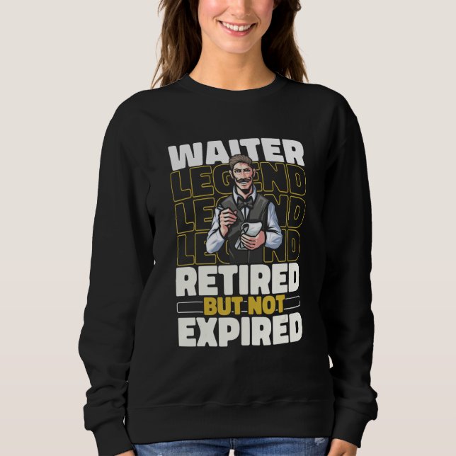 Camiseta Garçonete Aposentada   Servidor Garçom (Frente)