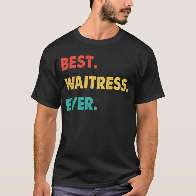 Camiseta Garçonete Retro Melhor Garçonete Nunca (Frente)
