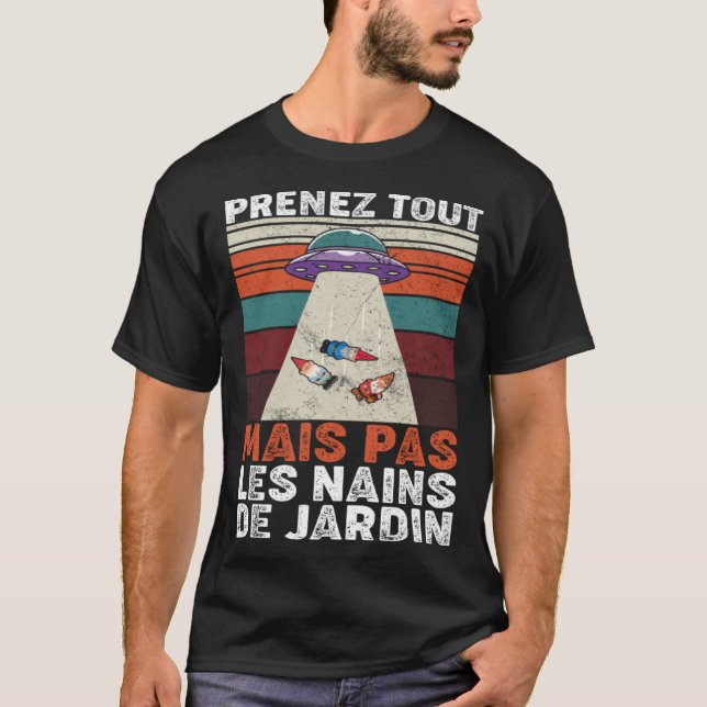 Camiseta Garden Gnomes Removal UFO Humour Garden Gnomes (Frente)