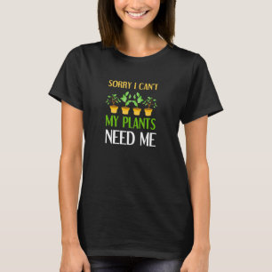 Camiseta Gardener Desculpe Não Posso Que Minhas Plantas Pre
