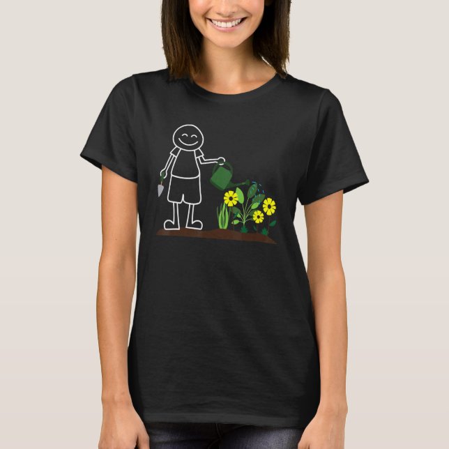 Camiseta Gardener Flores Amarrando Garden (Frente)