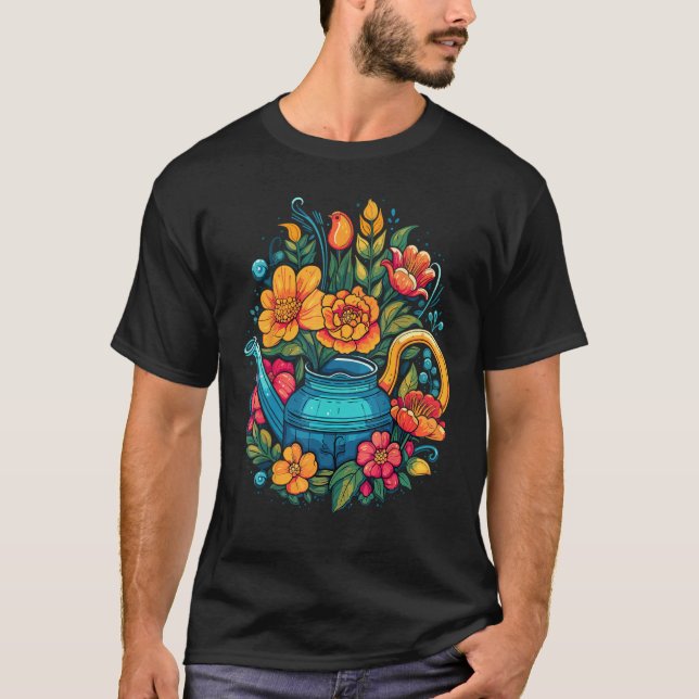 Camiseta Gardening Life Garden Plant  Planting Flowers Farm (Frente)