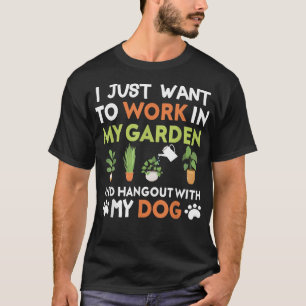 Camiseta Gardening Tee Dog Lover Gardener Garden Pet Plants