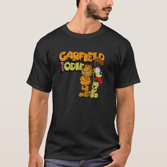 Camiseta Garfield 3D Garfield com Odie (Frente)