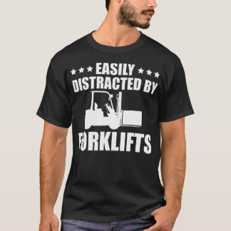 Camiseta Garfo Engraçado Operador de Empilhadeira Facilment