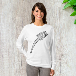 Camiseta Garfo Vintage Rústico Talheres Retro