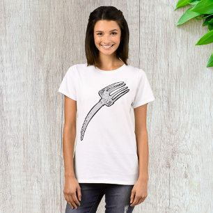 Camiseta Garfo Vintage Rústico Talheres Retro