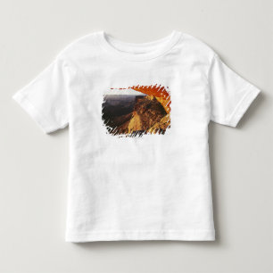 Camiseta Garganta Overhand & rochosa da rocha alaranjada