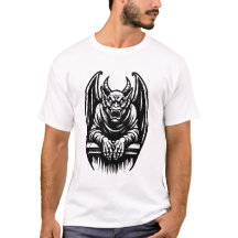 Gargoyle - Camisa-T do Demônio Alado Gótico