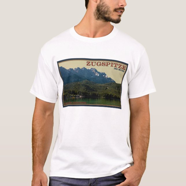 Camiseta Garmisch - Zugspitze acima do Eibsee (Frente)
