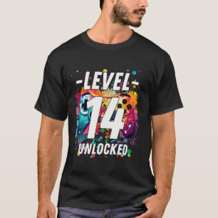 Camiseta Garota 14 de Jogos do Aniversário de 14 Anos