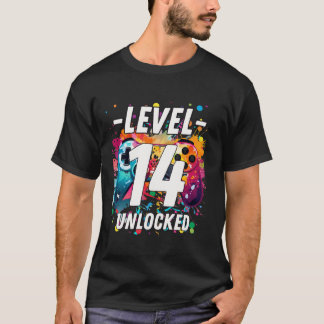 Camiseta Garota 14 de Jogos do Aniversário de 14 Anos